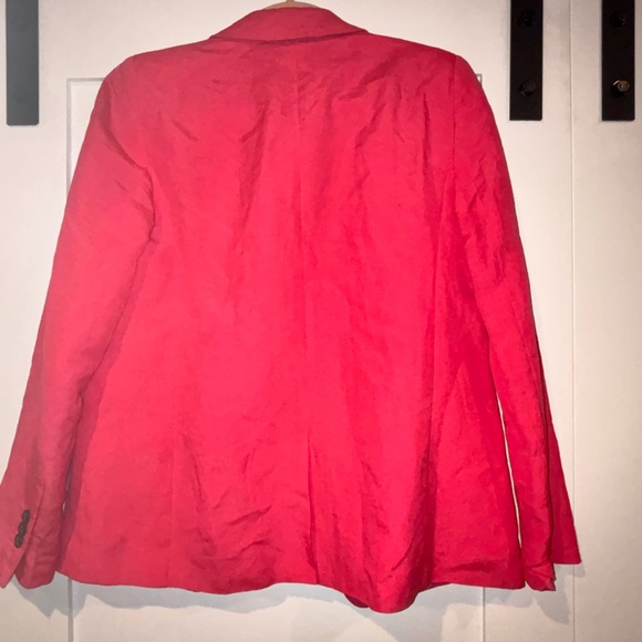 Ann Taylor Vibrant Pink Single-Button Blazer - Picture 5 of 8